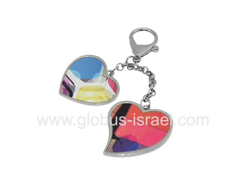 מחזיק מפתחות לב כפול